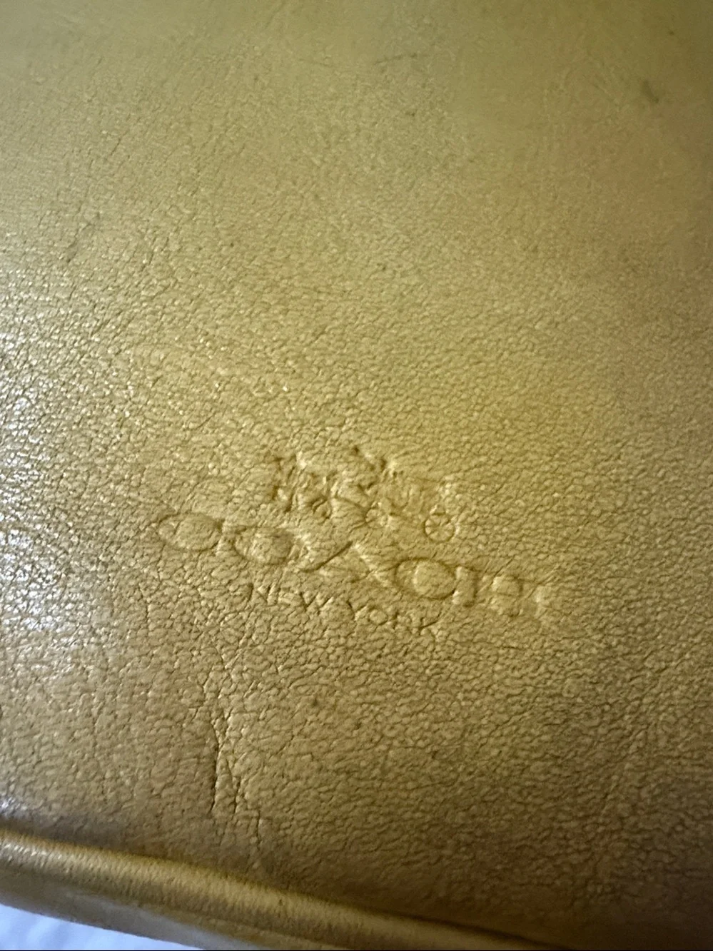 Rare COACH Bleecker Mini Duffle Yellow Leather Crossbody Bucket Bag 32281
